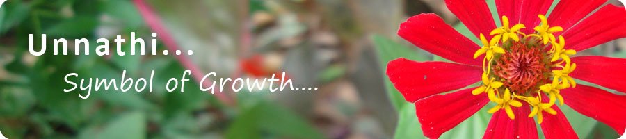 Unnathi Symbol of Growth banner with flowers